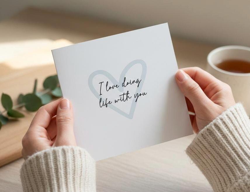 I Love Doing Life With You, Anniversary Card, Boyfriend, Girlfriend, Husband Wife Anniversary Card